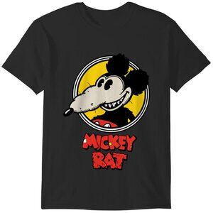 Mickey Rat Funny Character Graphic T-Shirt Cartoon Meme Humor Tee 91